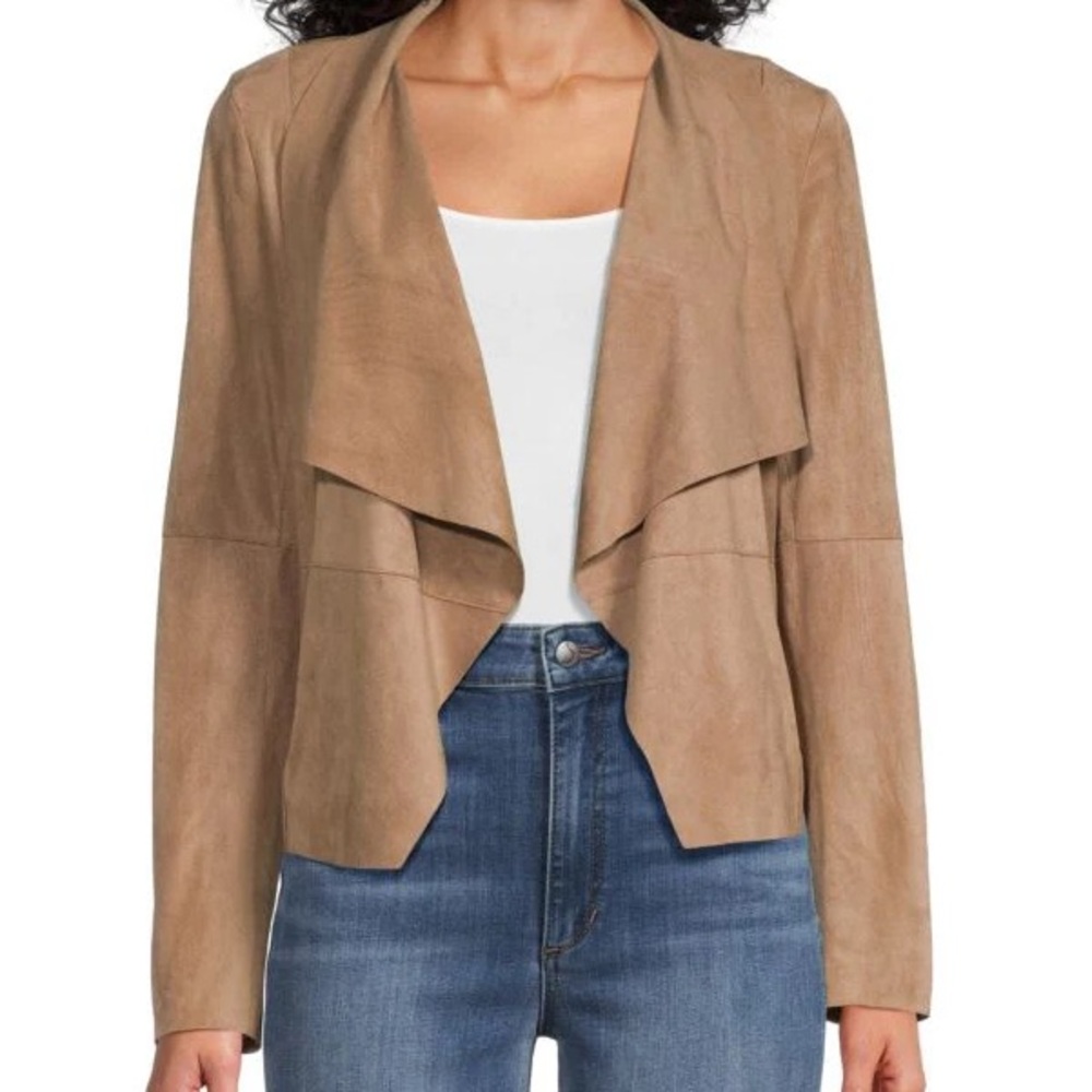 Bagatelle Drape, Open Front Tan Jacket